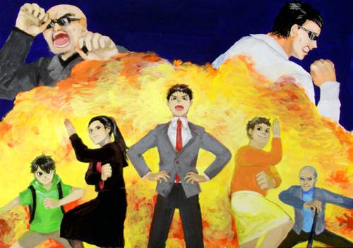 高校の部で金賞を受賞した沼田侑里さんのポスター（青森県暴力追放県民センター提供）